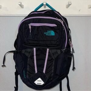 The North Face Women's Borealis Black Green Violet Backpack